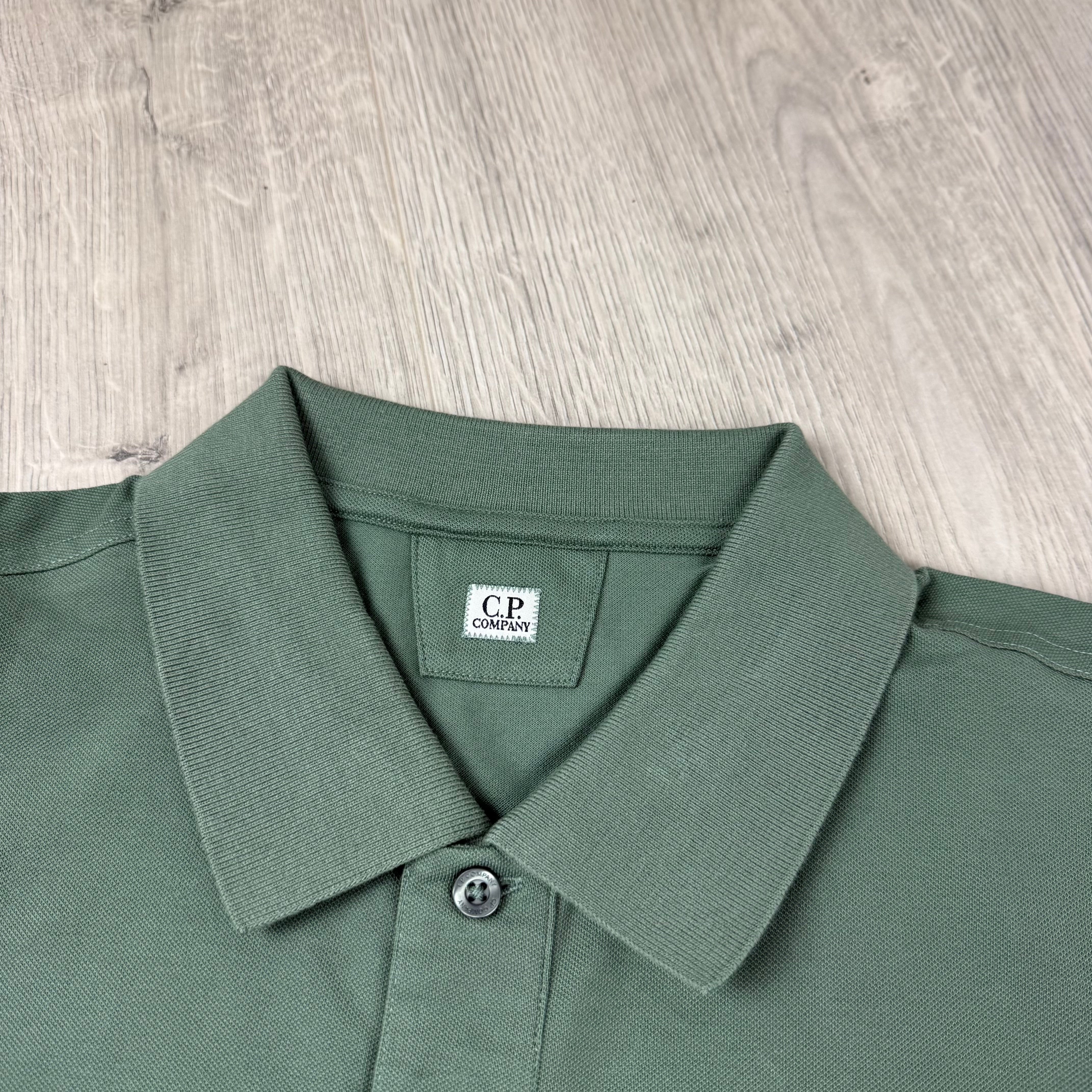 CP Company Piquet Polo Shirt - Laurel Wreath