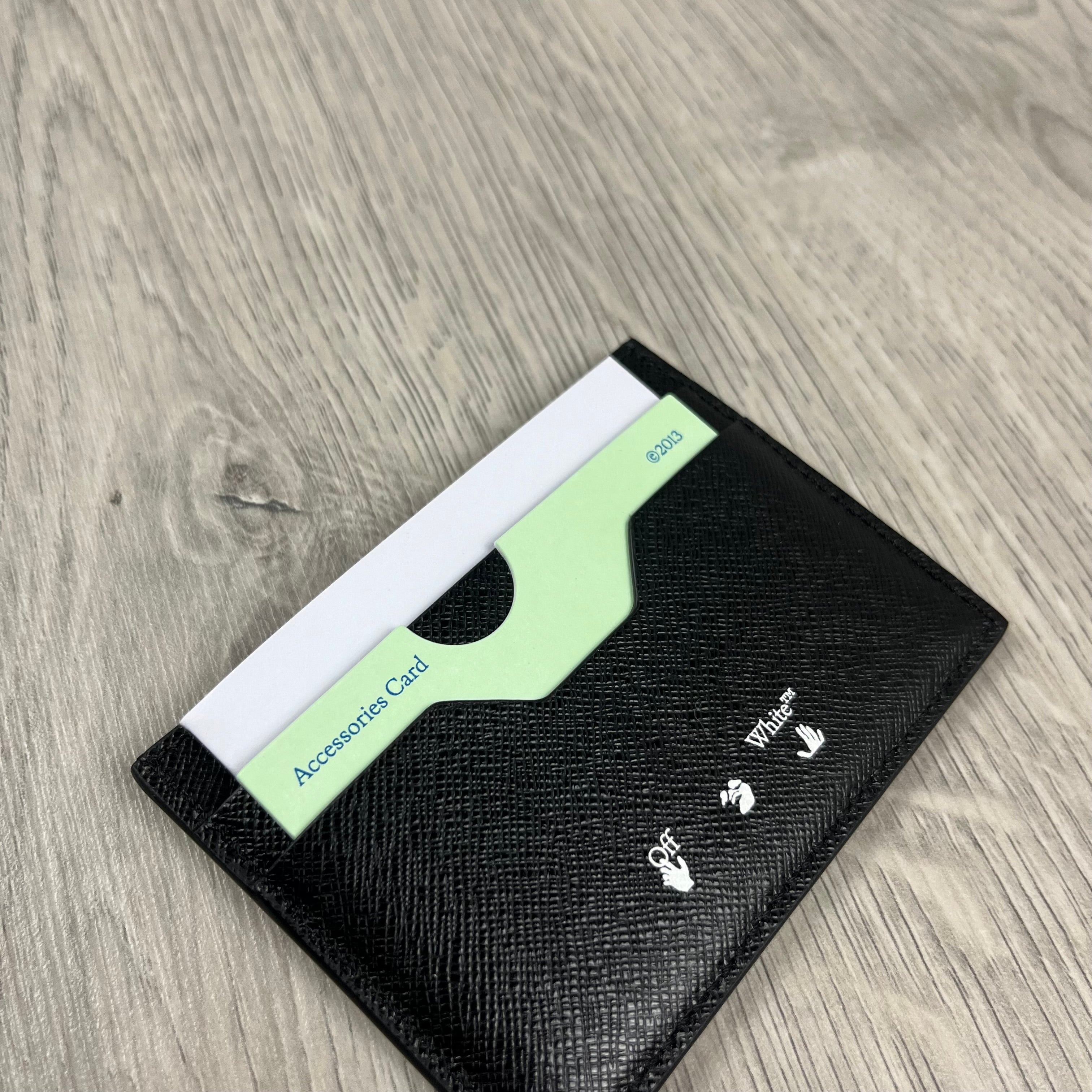 Off-White Leather Cardholder - Black