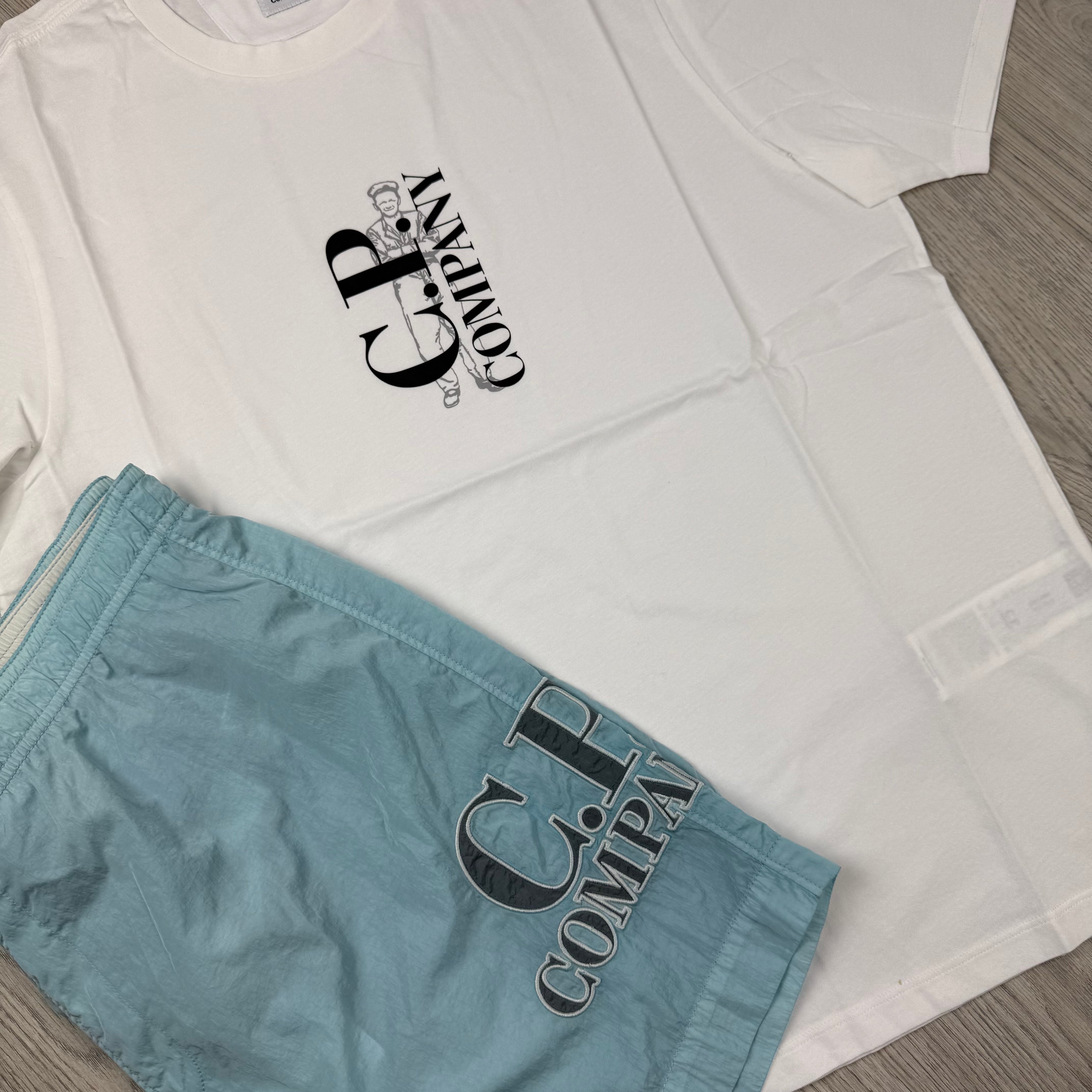 CP Company Holiday Set - White/Starlight Blue