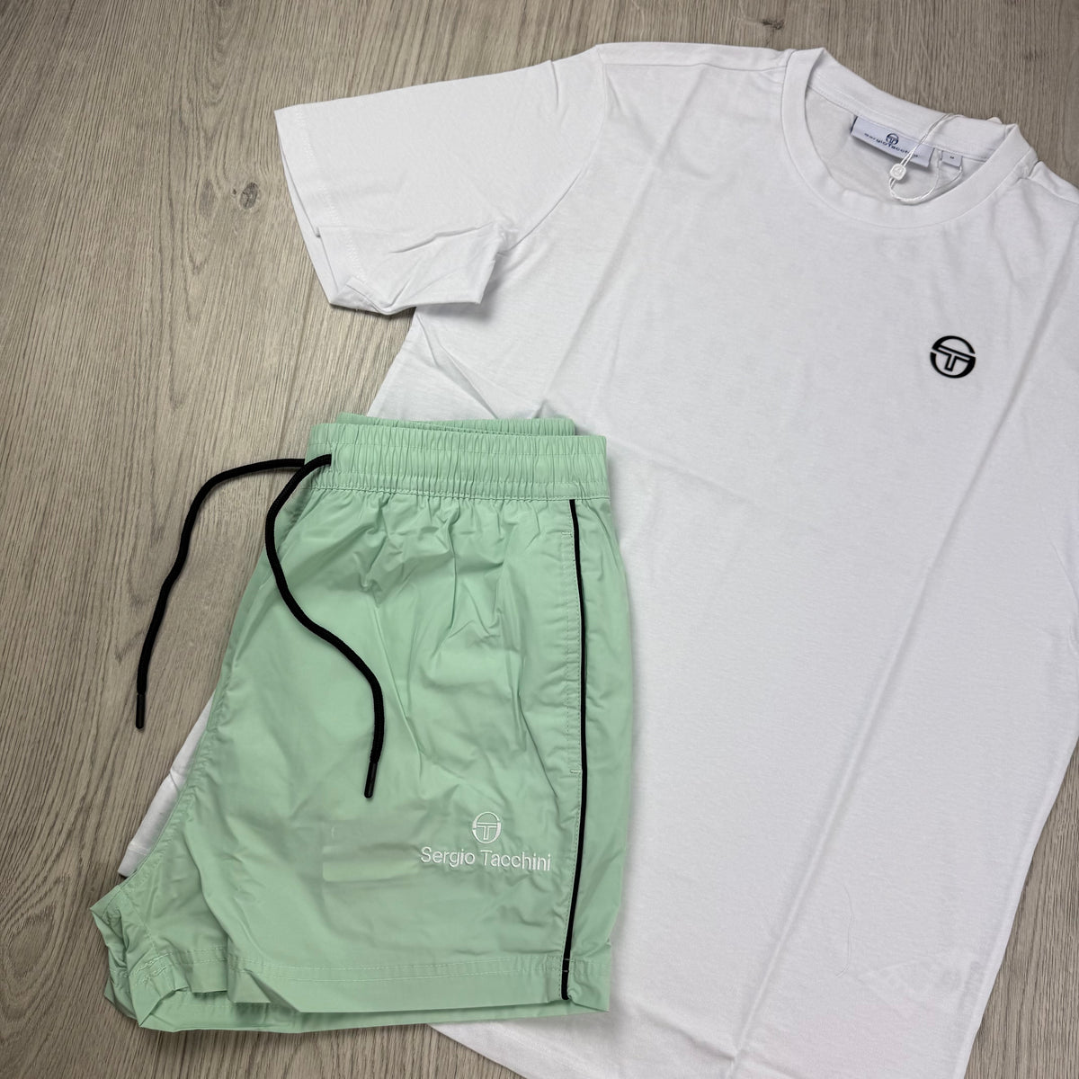 Sergio Tacchini Holiday Set - White/Birds Egg Green