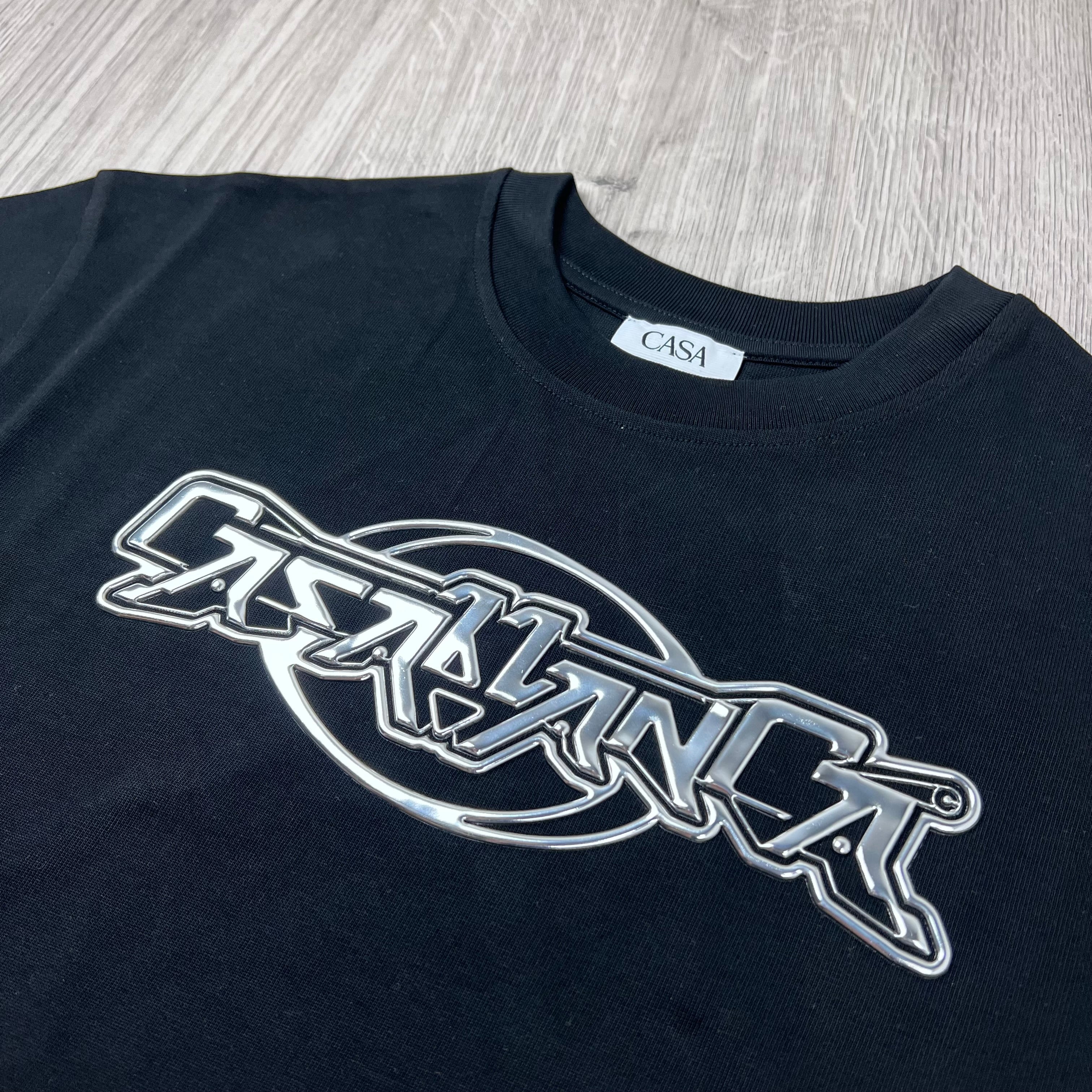 Casablanca 'Chrome Oversized' T-Shirt - Black