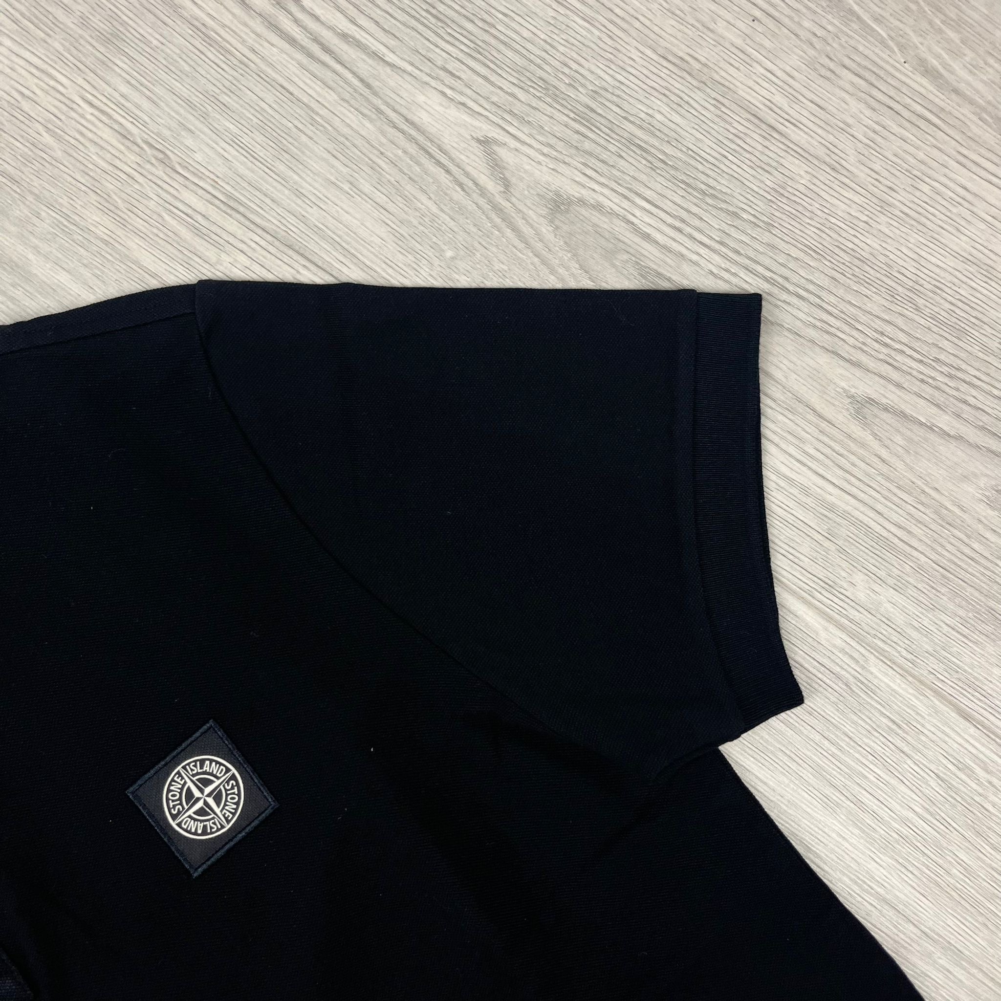 Stone Island Patch Polo Shirt - Black