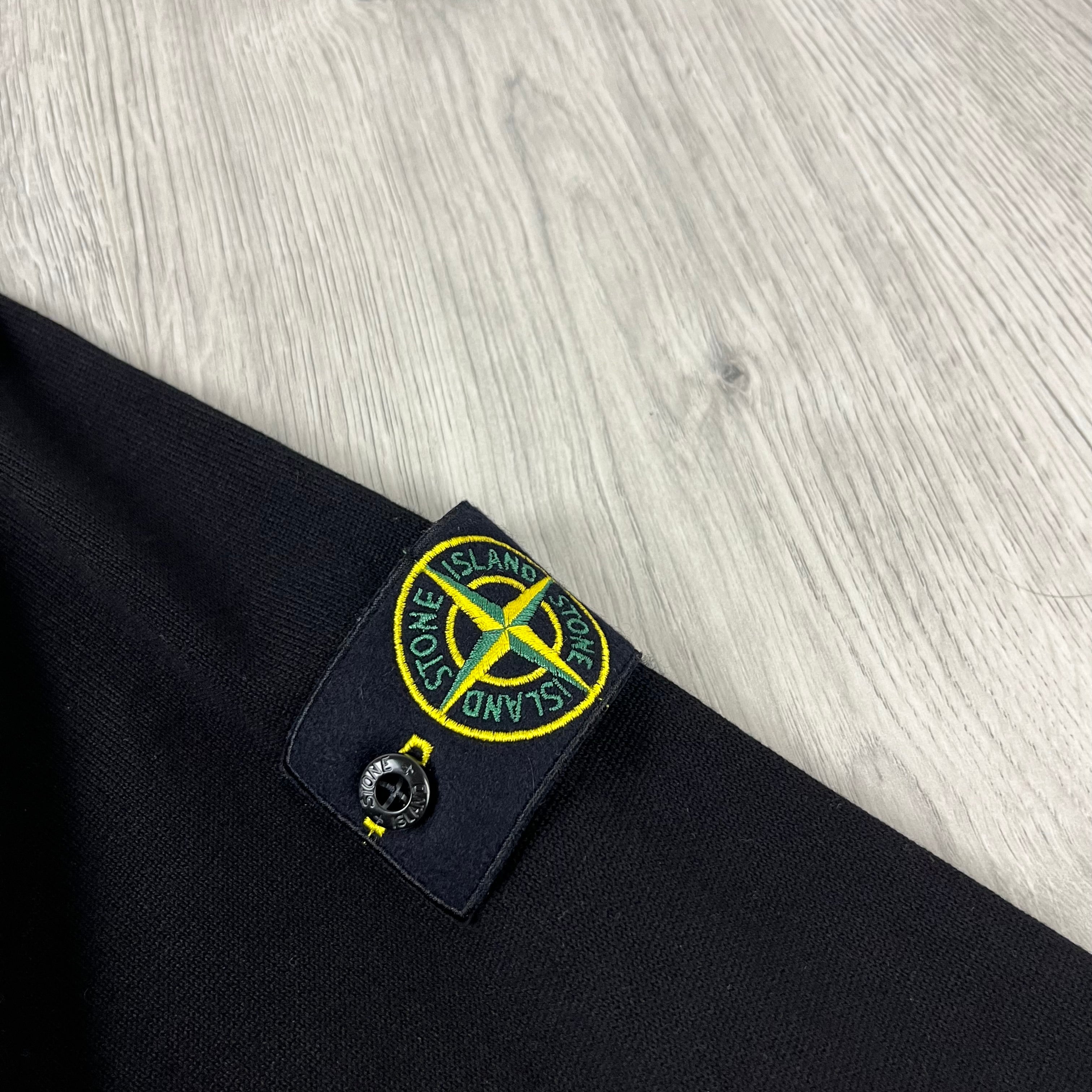 Stone Island Knit Hoodie - Black
