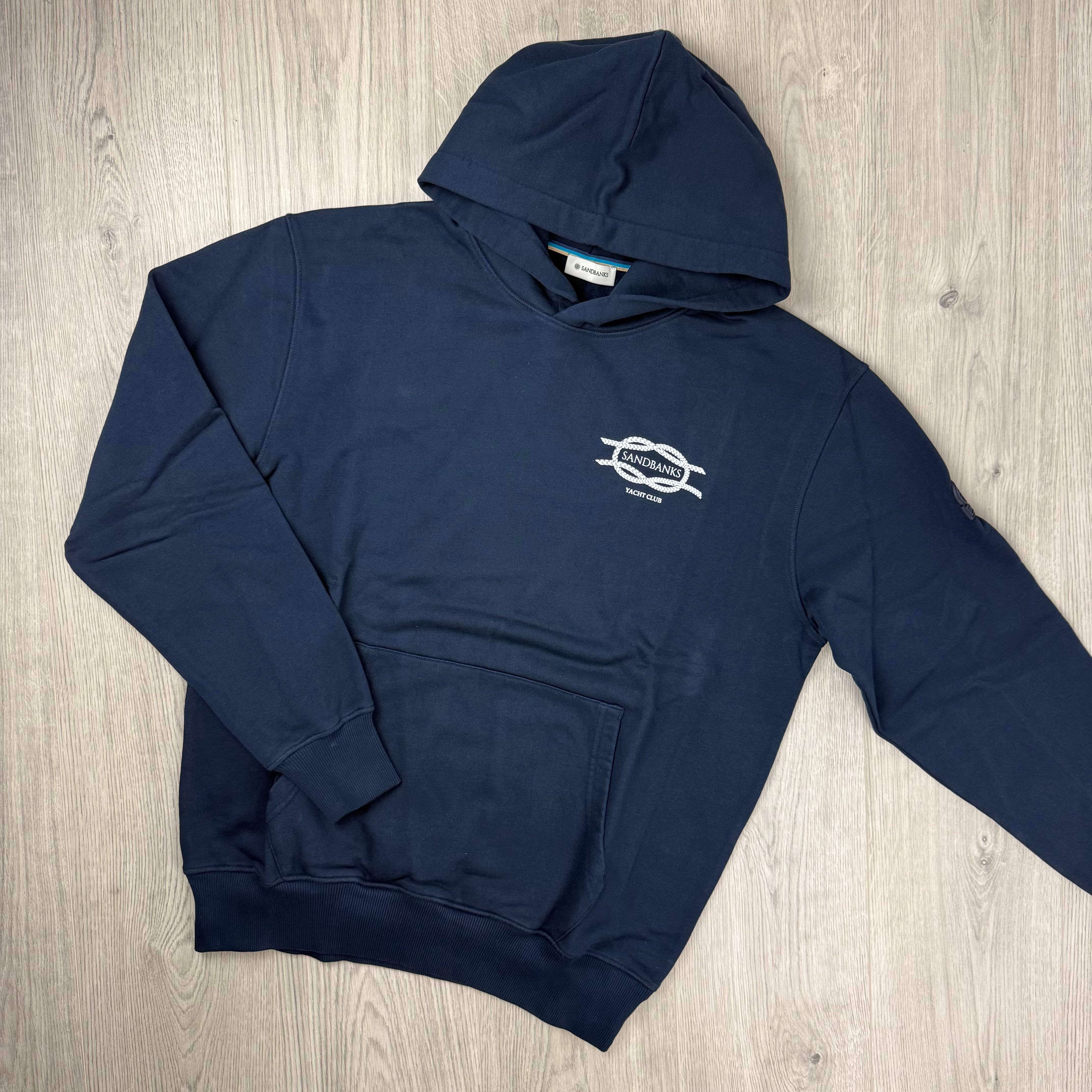 Sandbanks 'Yacht Club' Hoodie - Navy