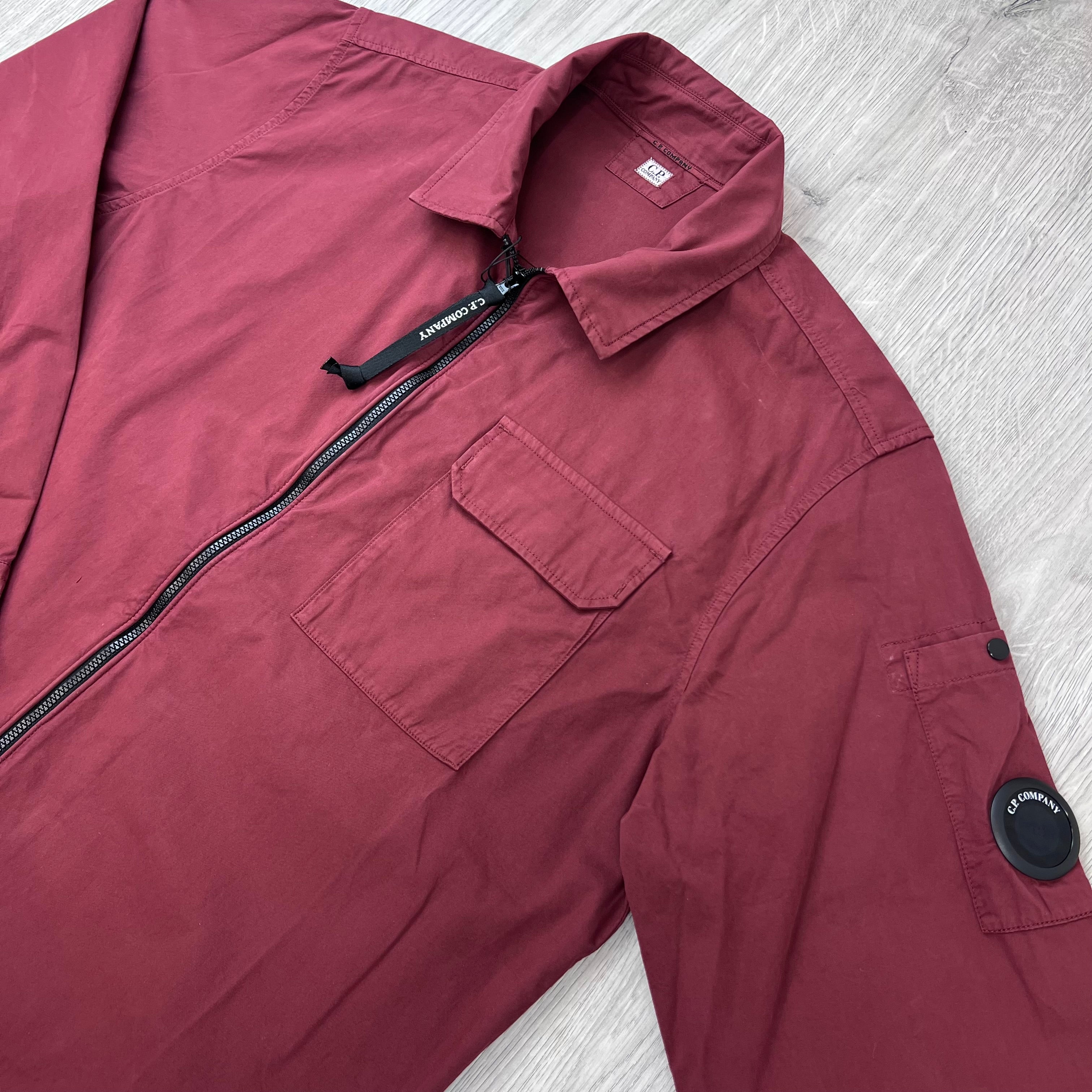 CP Company Zip Overshirt - Andorra Red