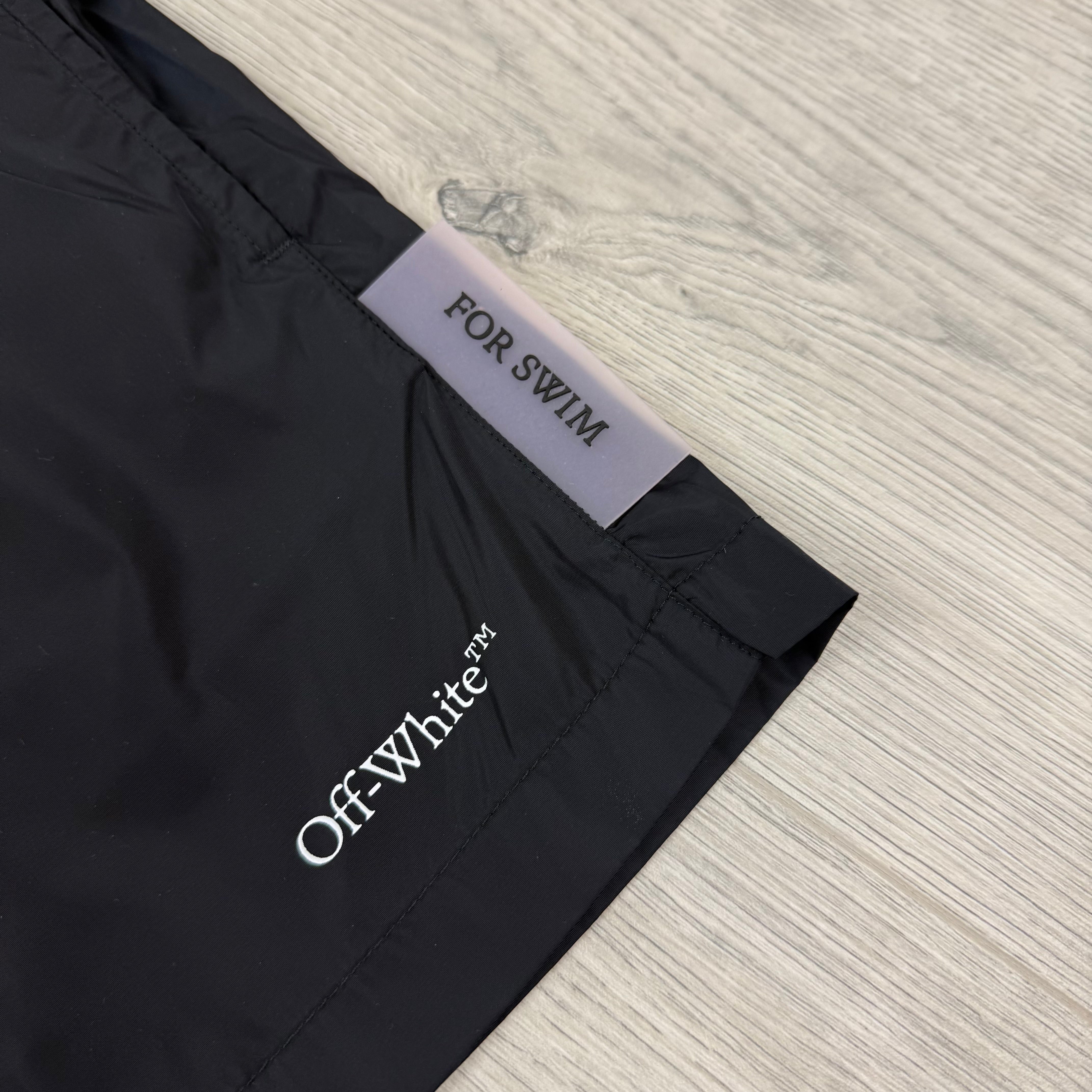 Off-White Tab Swim Shorts - Black