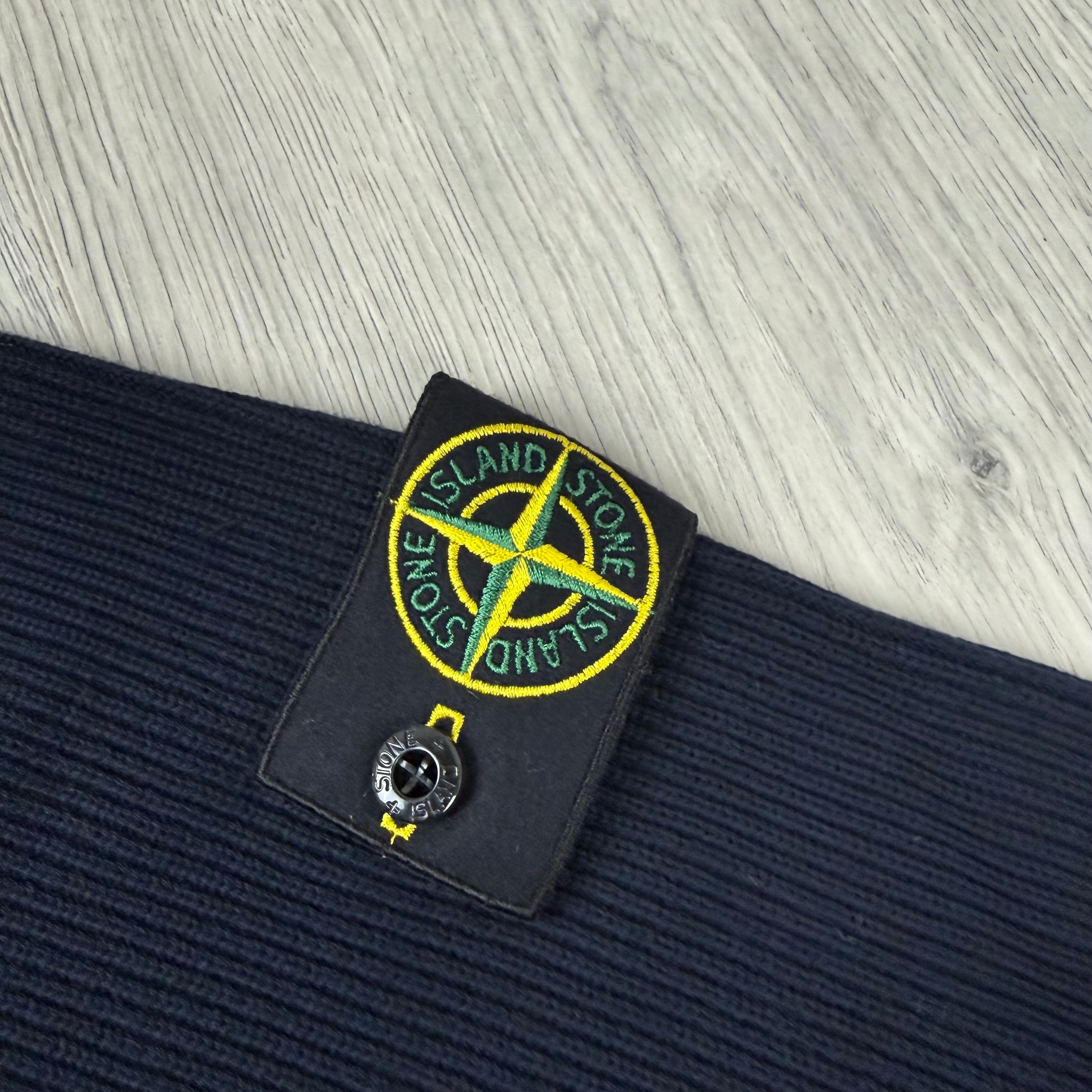 Stone Island Knit Half Zip Fleece - Navy