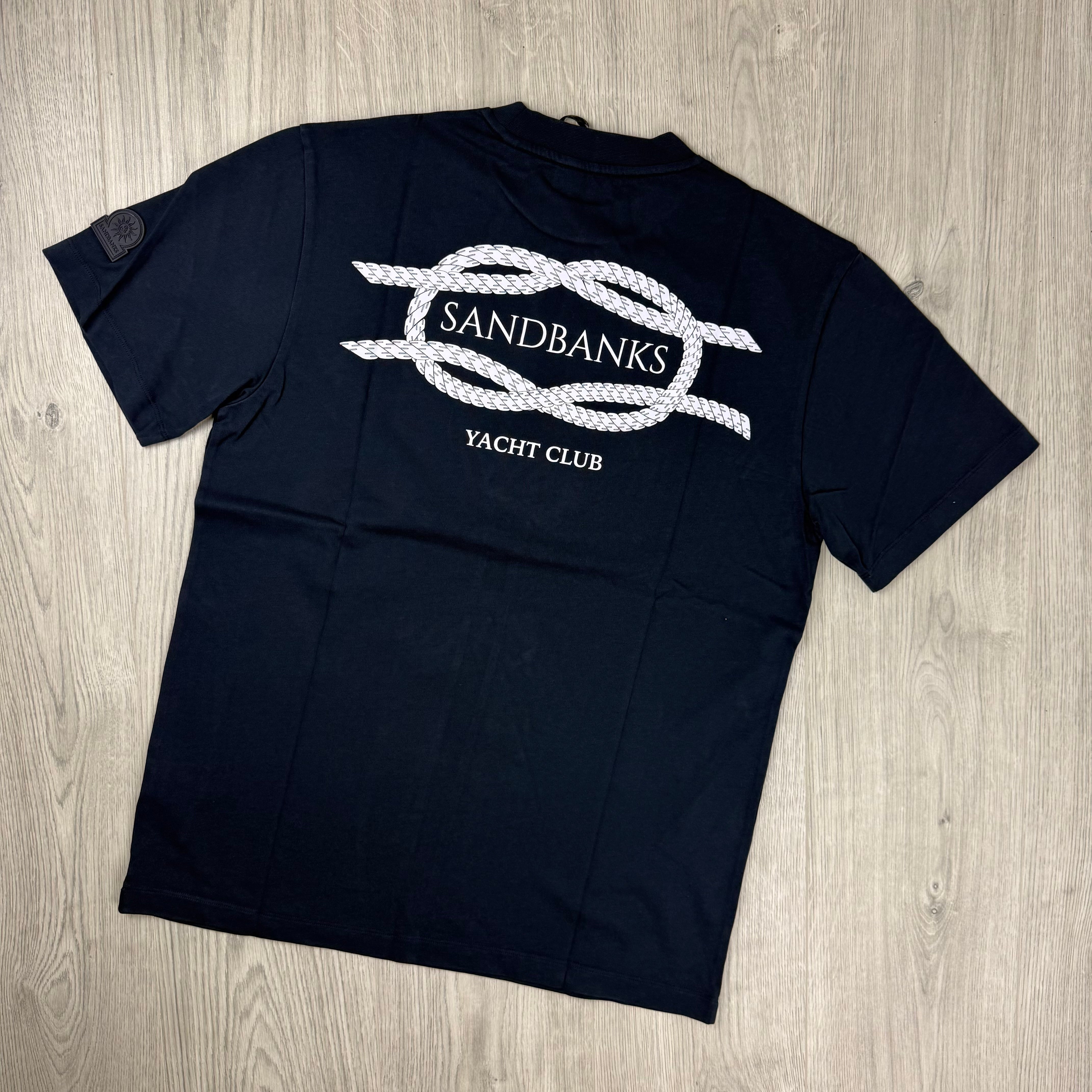 Sandbanks 'Yacht Club' T-Shirt - Navy