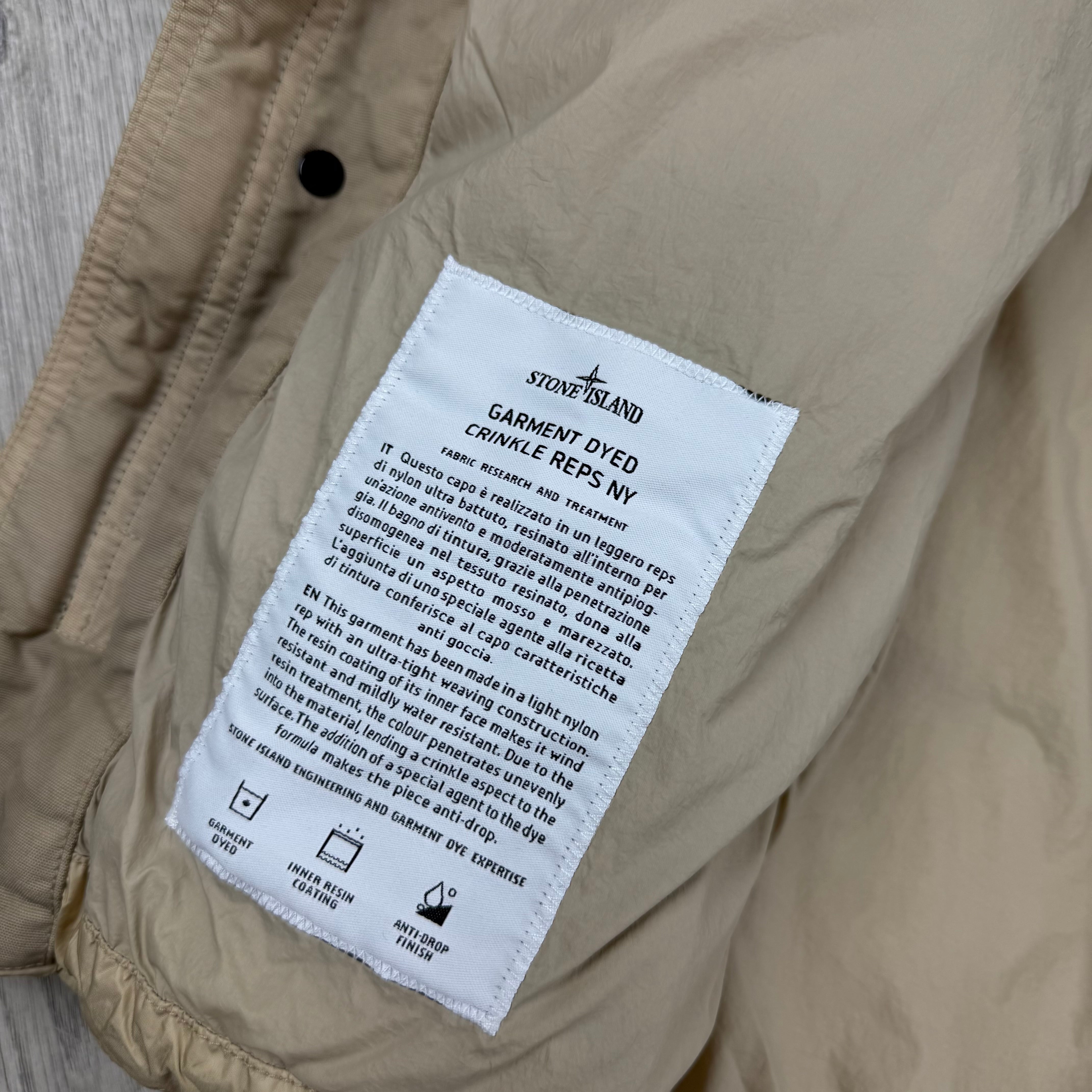 Stone Island Crinkle Reps Down Gilet - Desert