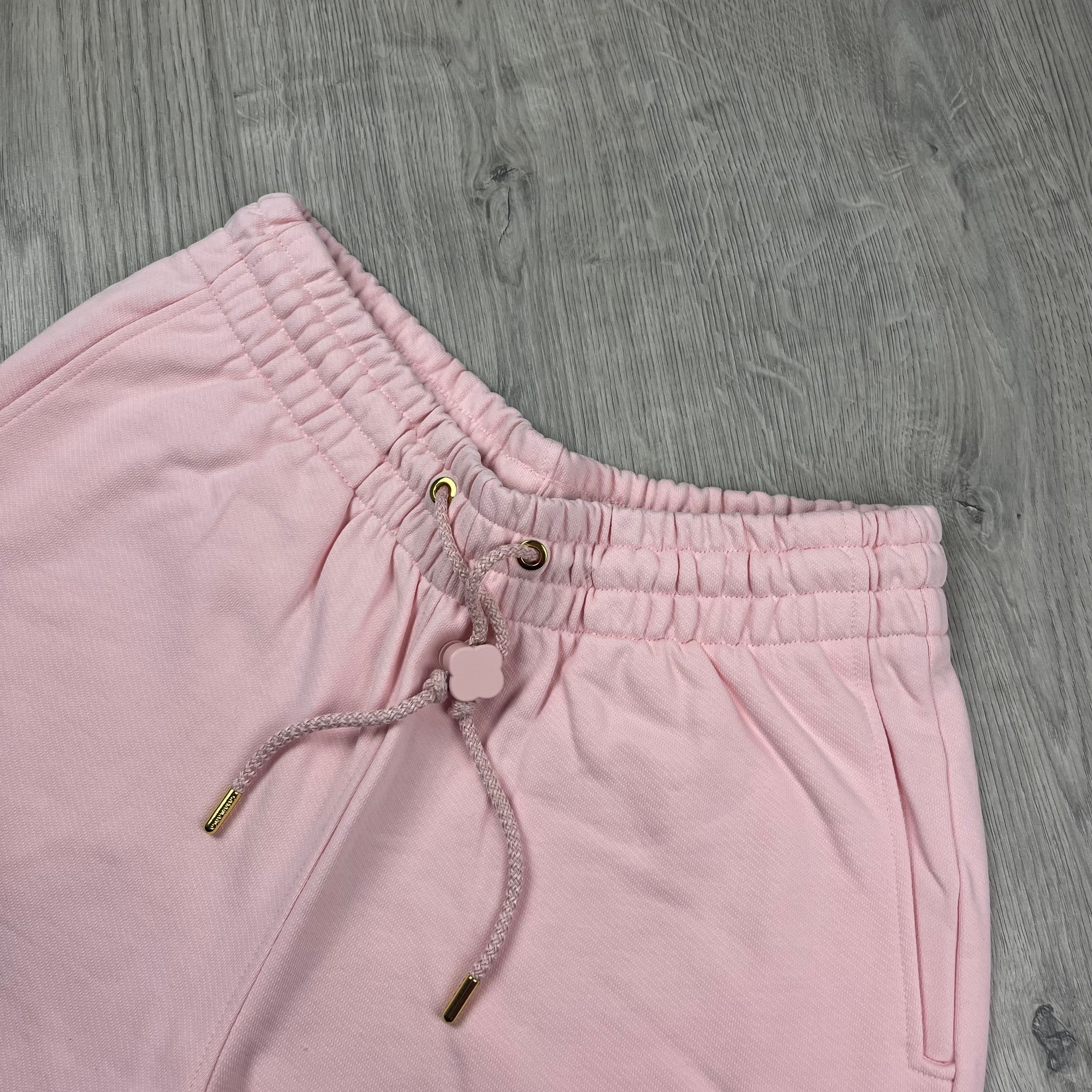 Casablanca Paris Greek Temple Jersey Shorts in Pink. On sale at Open Attire.