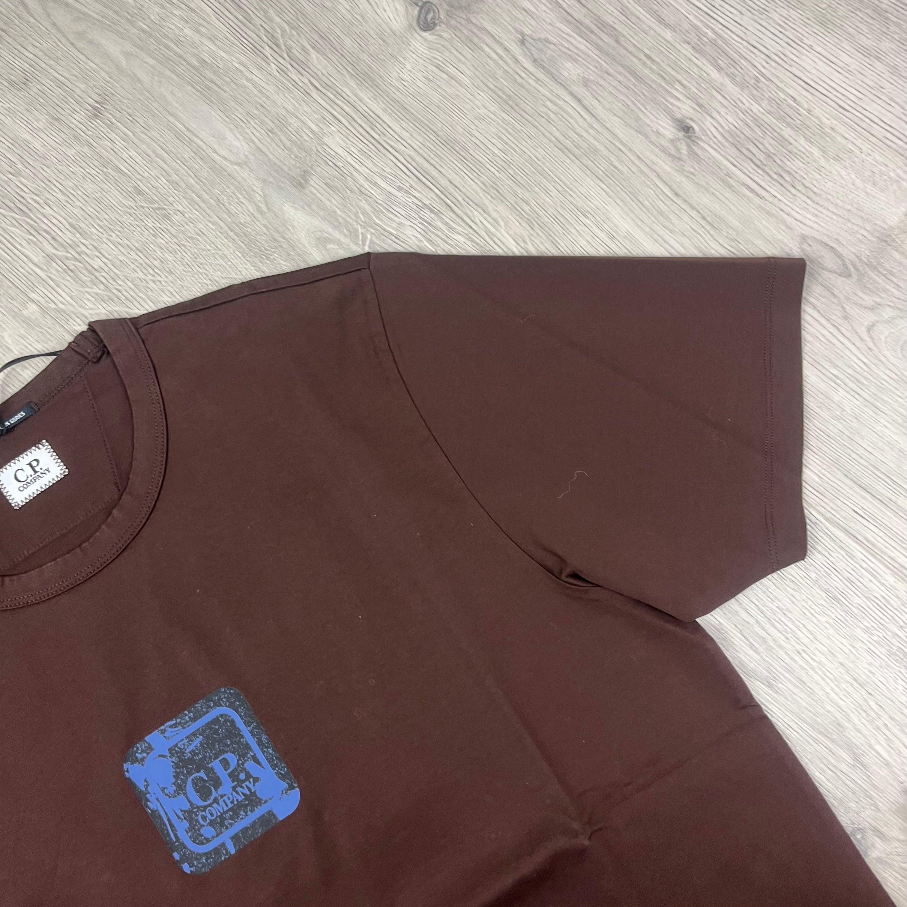 CP Company Metropolis Series T-Shirt in Rum Raisin. On sale at Open Attire.