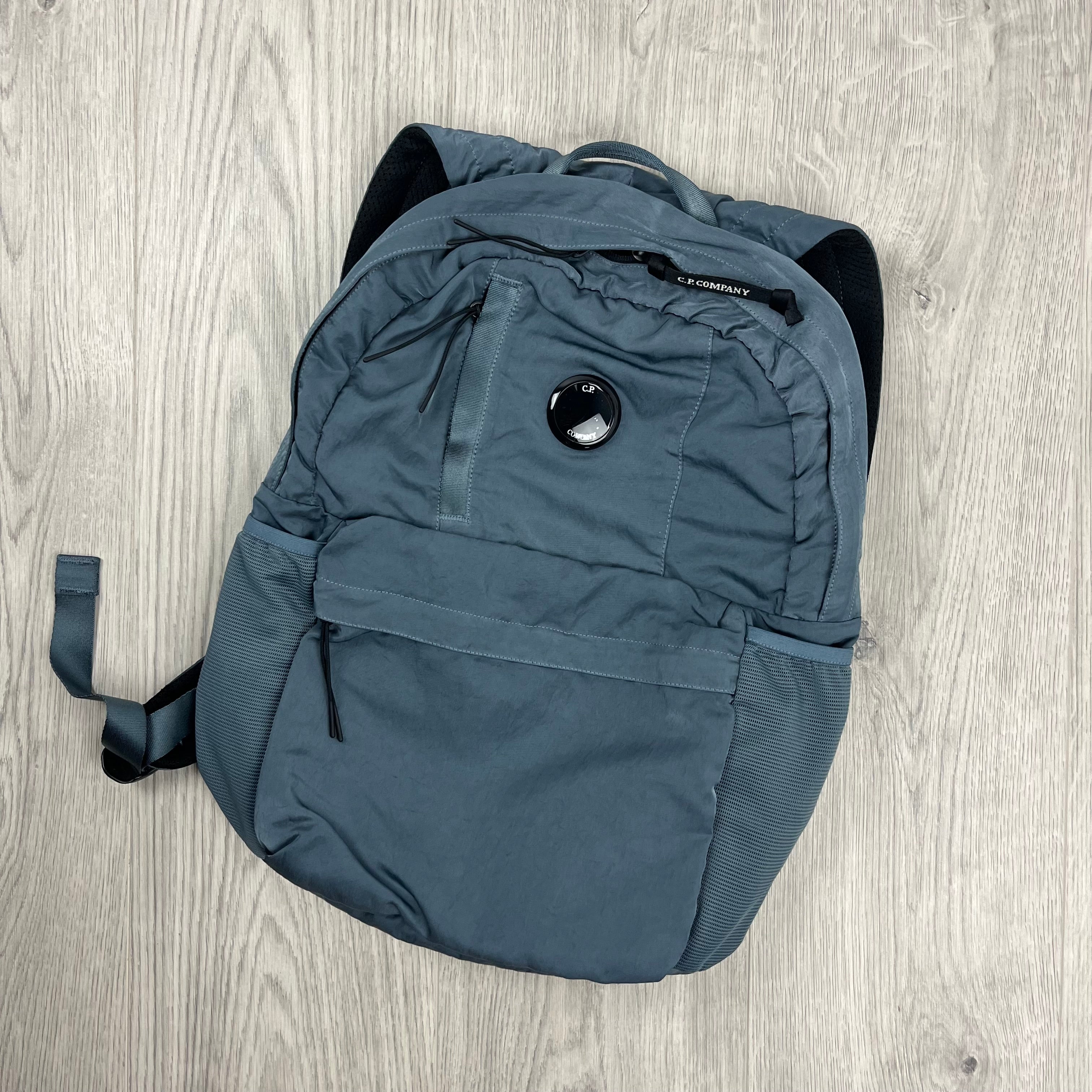 Men's CP Company Nylon-B Backpack in Stormy Weather. On sale at Open Attire.