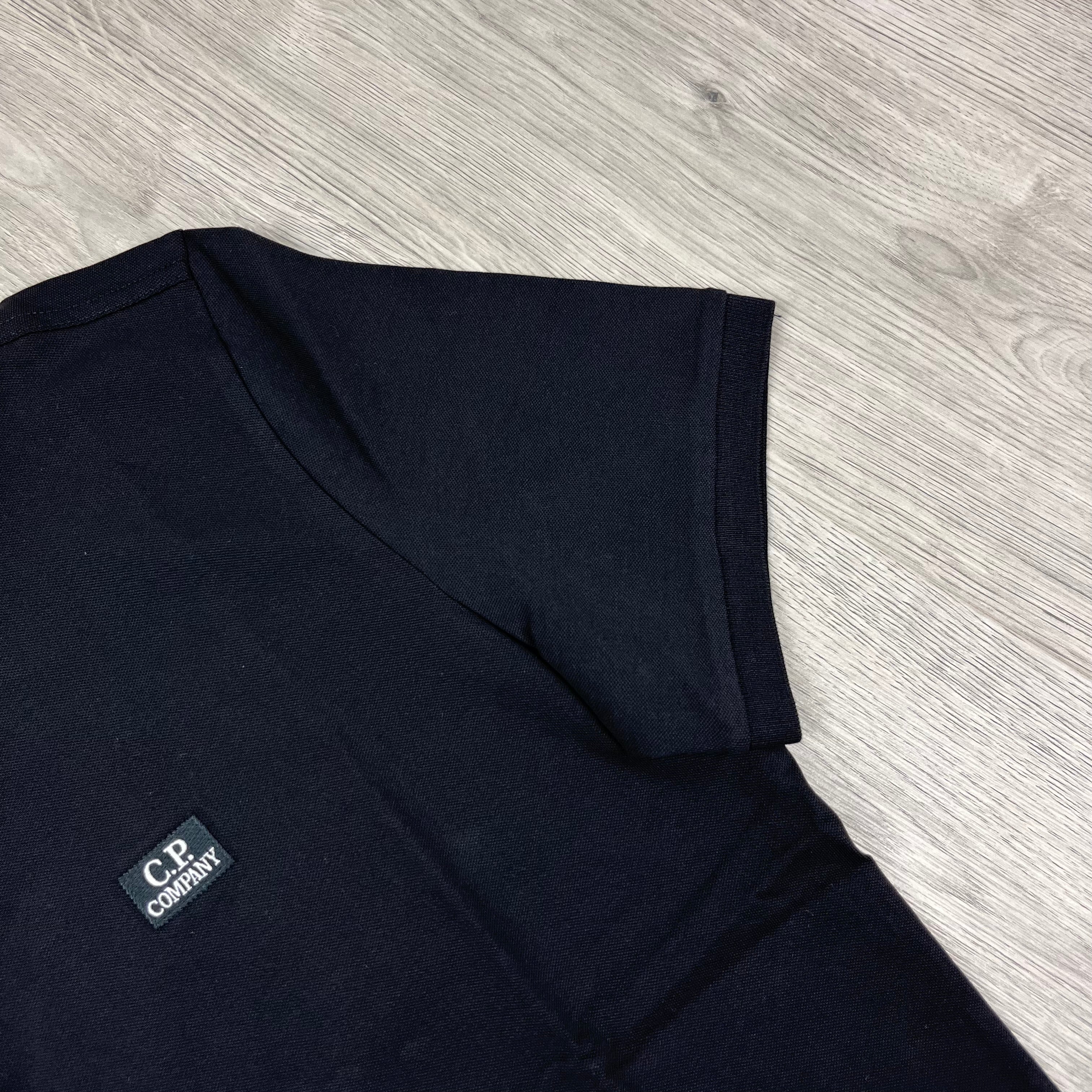 CP Company Polo Shirt in Black. On sale at Open Attire.