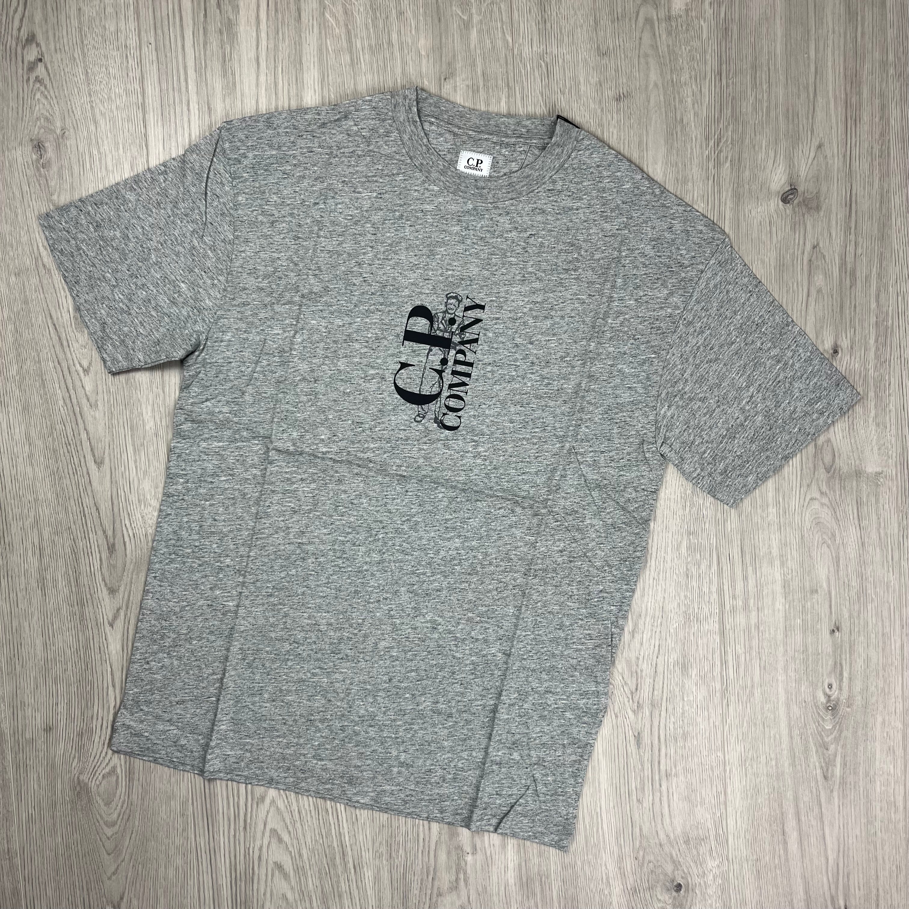 CP Company Sailor T-Shirt in Greystone Melange. On sale at Open Attire.