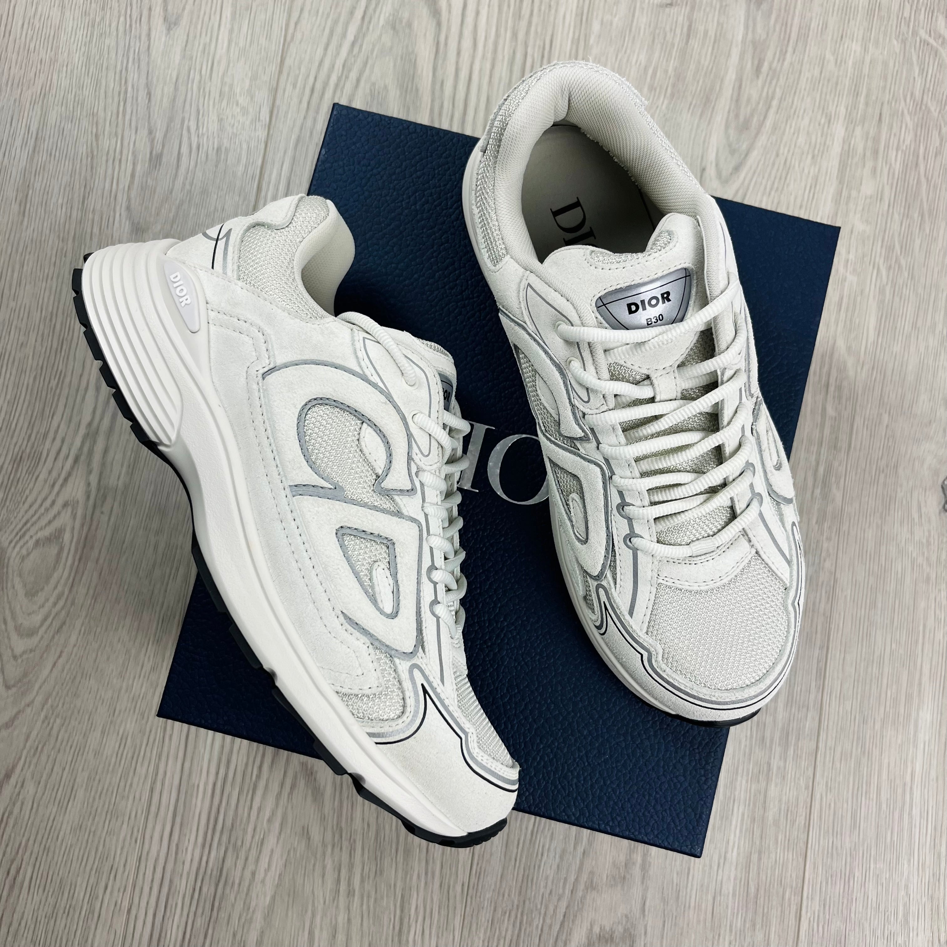 Men's Dior B30 Countdown Sneakers in White. On sale at Open Attire.