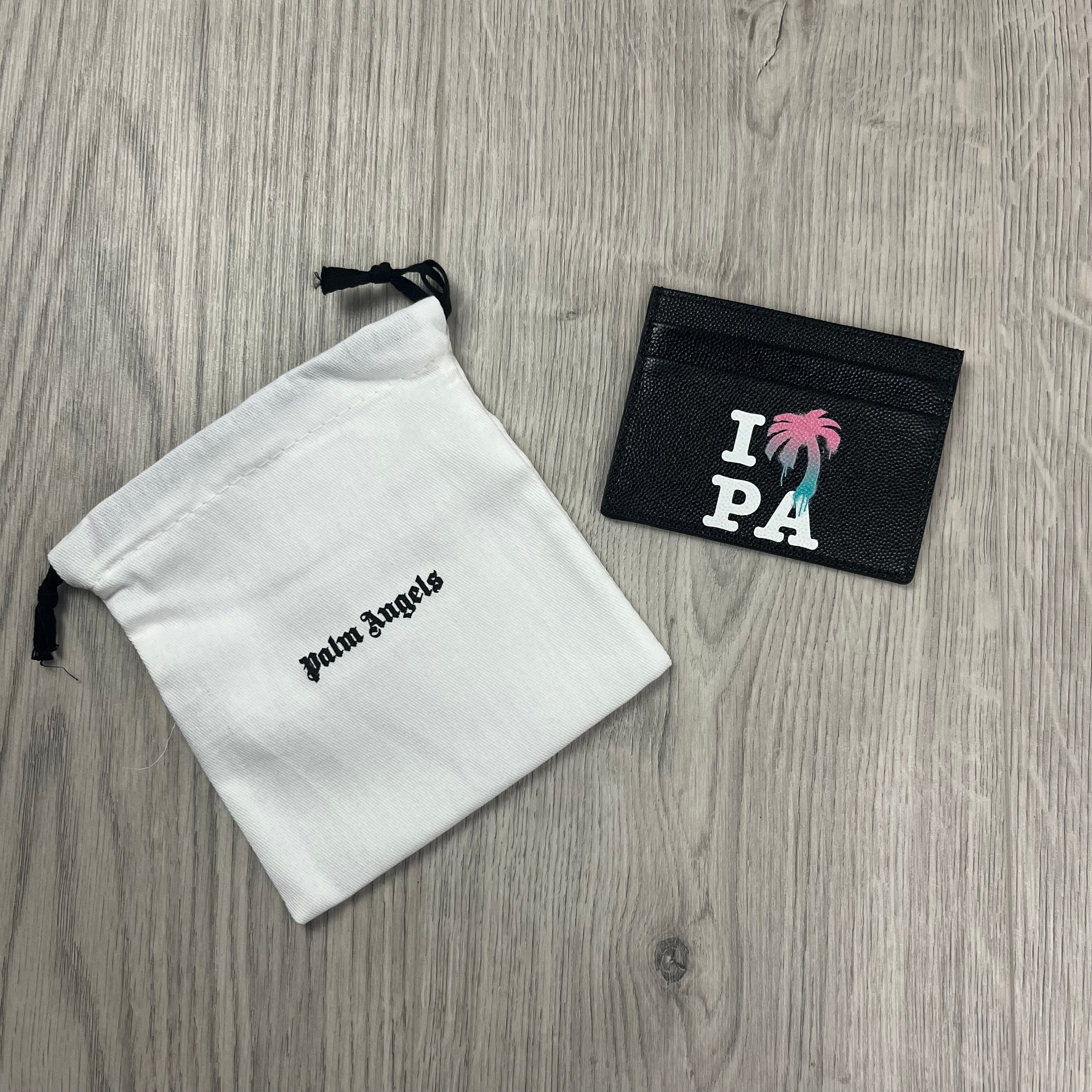 Palm Angels 'I Love PA' Cardholder in Black. On sale at Open Attire.