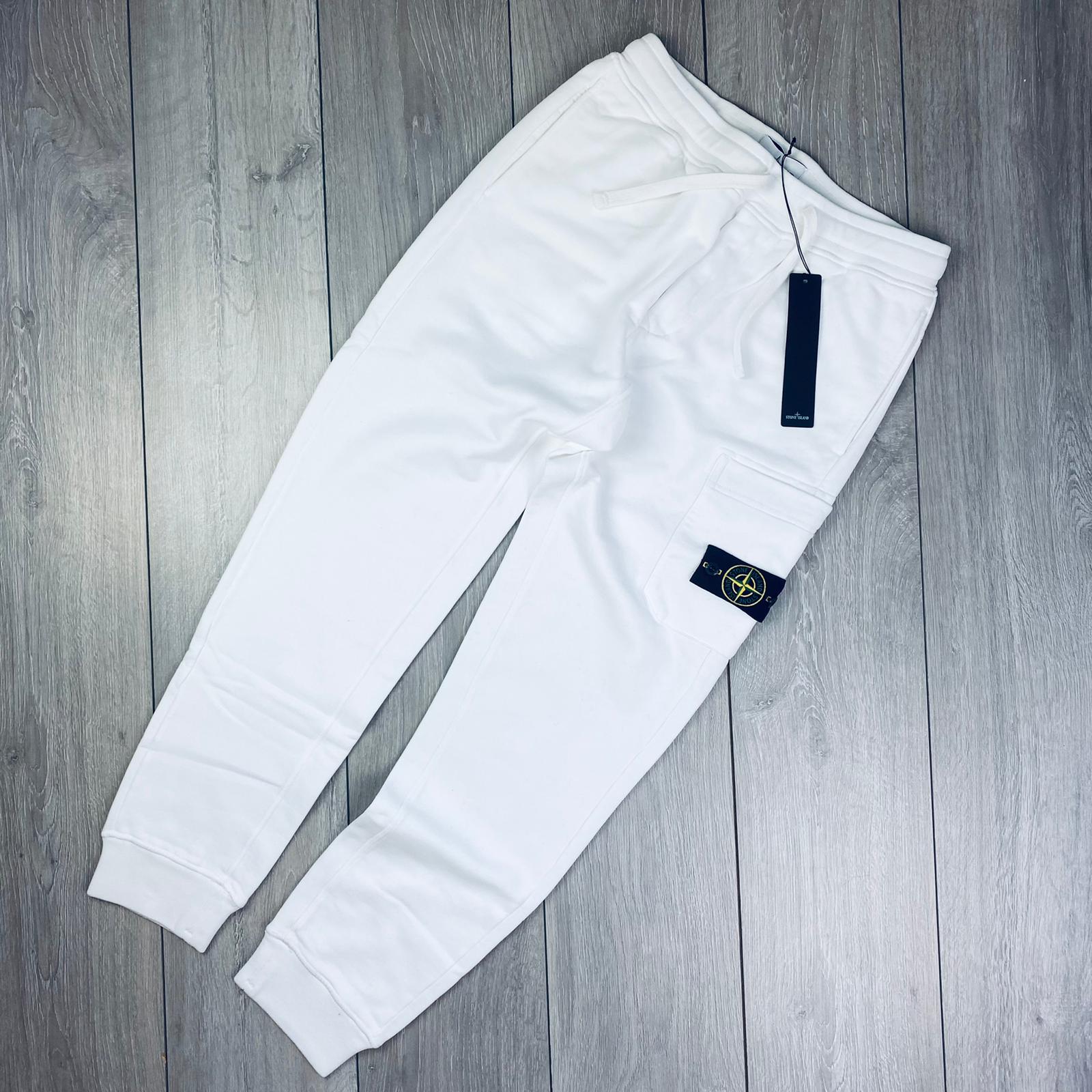 Stone Island Dyed Sweatpants - White